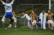 30 November 2008; Niall McCusker, Ballinderry, turns and celebrates after scoring a last minute goal for his side. AIB Ulster Senior Club Football Championship Final, Crossmaglen Rangers v Ballinderry, Brewster Park, Enniskillen, Co. Fermanagh. Picture credit: Oliver McVeigh / SPORTSFILE