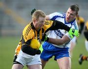 30 November 2008; Cathal Short, Crossmaglen Rangers, in action against Niall McCusker, Ballinderry. AIB Ulster Senior Club Football Championship Final, Crossmaglen Rangers v Ballinderry, Brewster Park, Enniskillen, Co. Fermanagh. Picture credit: Oliver McVeigh / SPORTSFILE