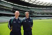 28 October 2008; Hugh Kenny and Sean Marty Lockard during an Ireland International Rules training session. 2008 International Rules tour, Melbourne Cricket Ground, Melbourne, Auatralia. Picture credit: Ray McManus / SPORTSFILE