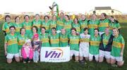 29 November 2008; The Kilmihil panel celebrate with the cup. VHI Healthcare All-Ireland Ladies Junior Club Football Championship Final, Kilmihil, Clare, v Knockmore, Mayo. Tuam Stadium, Tuam, Co. Galway. Picture credit: Ray Ryan / SPORTSFILE