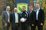 1 December 2008; At the launch of Sporting Fingal's Third-Level Scholarship scheme were, from left, Fran Gavin, Director Eircom League of Ireland, John O'Brien, Secetary Sporting Fingal, Conan Byrne, Sporting Fingal, Liam Buckley, manager Sporting Fingal and Stephen McGuinness, Chairman PFAI. Clarion Hotel, Dublin. Photo by Sportsfile