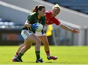 3 August 2015; Paula Dunne, Meath, in action against Valerie Mulcahy, Cork. TG4 Ladies Football All-Ireland Senior Championship, Qualifier Round 2, Cork v Meath. Semple Stadium, Thurles, Co. Tipperary. Picture credit: Ramsey Cardy / SPORTSFILE