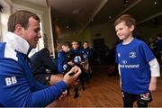 5 August 2015; Leinster players Bryan Byrne and Ian Hirst visited the Bank of Ireland Leinster Rugby Summer Camp at Tullamore RFC to meet with young players. Tullamore RFC, Co. Offaly. Picture credit: David Maher / SPORTSFILE