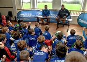 5 August 2015; Leinster players Bryan Byrne and Ian Hirst visited the Bank of Ireland Leinster Rugby Summer Camp at Tullamore RFC to meet with young players. Tullamore RFC, Co. Offaly. Picture credit: David Maher / SPORTSFILE