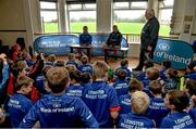 5 August 2015; Leinster players Bryan Byrne and Ian Hirst visited the Bank of Ireland Leinster Rugby Summer Camp at Tullamore RFC to meet with young players. Tullamore RFC, Co. Offaly. Picture credit: David Maher / SPORTSFILE