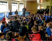 5 August 2015; Leinster players Bryan Byrne and Ian Hirst visited the Bank of Ireland Leinster Rugby Summer Camp at Tullamore RFC to meet with young players. Tullamore RFC, Co. Offaly. Picture credit: David Maher / SPORTSFILE