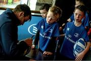 5 August 2015; Leinster players Bryan Byrne and Ian Hirst, visited the Bank of Ireland Leinster Rugby Summer Camp at Tullamore RFC to meet with young players. Tullamore RFC, Co. Offaly. Picture credit: David Maher / SPORTSFILE