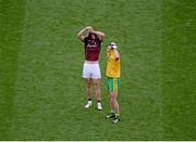 1 August 2015; Peadar Óg Ó Gríofa, Galway, swaps jerseys with Neil McGee, Donegal, after the game. GAA Football All-Ireland Senior Championship, Round 4B, Donegal v Galway. Croke Park, Dublin. Picture credit: Dáire Brennan / SPORTSFILE