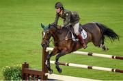 5 August 2015; Capt. Michael Kelly, Ireland, on Ringwood Glen, competes during The Irish Sports Council Classic portion of the Discover Ireland Dublin Horse Show 2015. RDS, Ballsbridge, Dublin. Picture credit: Cody Glenn / SPORTSFILE