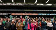2 August 2015; Fermanagh supporters celebrate a late goal. GAA Football All-Ireland Senior Championship, Quarter-Final, Dublin v Fermanagh. Croke Park, Dublin. Picture credit: Ramsey Cardy / SPORTSFILE