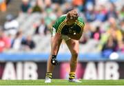 2 August 2015; James O'Donoghue, Kerry, after picking up an injury. GAA Football All-Ireland Senior Championship, Quarter-Final, Kerry v Kildare. Croke Park, Dublin. Picture credit: Ramsey Cardy / SPORTSFILE