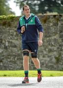 6 August 2015; Ireland's Devin Toner arriving for squad training. Ireland Rugby Squad Training, Carton House, Maynooth, Co. Kildare. Picture credit: Sam Barnes / SPORTSFILE