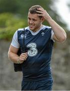 6 August 2015; Ireland's Darren Cave arriving for squad training. Ireland Rugby Squad Training, Carton House, Maynooth, Co. Kildare. Picture credit: Sam Barnes / SPORTSFILE