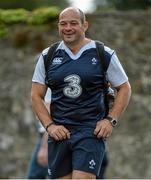 6 August 2015; Ireland's Rory Best arriving for squad training. Ireland Rugby Squad Training, Carton House, Maynooth, Co. Kildare. Picture credit: Sam Barnes / SPORTSFILE