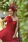 6 August 2015; Caroline Connolly, from Co. Down, arrives to compete in Ladies Day during the Discover Ireland Dublin Horse Show 2015. RDS, Ballsbridge, Dublin. Picture credit: Cody Glenn / SPORTSFILE