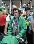 4 August 2015; Team Ireland’s Lisa O’Brien, a member of COPE Foundation Cork, from Charleville, Co. Cork, at Dublin Airport during the homecoming. Team Ireland returns from the Special Olympics World Summer Games. Terminal 2, Dublin Airport. Picture credit: Ray McManus / SPORTSFILE