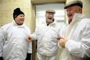 3 February 2008; Umpire's, from left, Matt Flynn, John Tyrrell, and Paddy Shiggins share a joke before the match. Antrim v Offaly, Walsh Cup Final, Casement Park, Belfast, Co. Antrim. Picture credit; Brian Lawless / SPORTSFILE