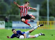 7 August 2008; Michael Liddle, Sunderland, in action against Ian Rossiter, Athlone Town. Pre-season friendly, Athone Town v Sunderland, Lisseywoolen, Athlone, Co. Westmeath. Picture credit: Pat Murphy / SPORTSFILE
