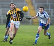 30 November 2008; John McEntee, Crossmaglen Rangers, in action against Kevin McGuckin, Ballinderry. AIB Ulster Senior Club Football Championship Final, Crossmaglen Rangers v Ballinderry, Brewster Park, Enniskillen, Co. Fermanagh. Picture credit: Oliver McVeigh / SPORTSFILE