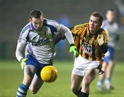 30 November 2008; James Bateson, Ballinderry, in action against Stephen Finnegan, Crossmaglen Rangers. AIB Ulster Senior Club Football Championship Final, Crossmaglen Rangers v Ballinderry, Brewster Park, Enniskillen, Co. Fermanagh. Picture credit: Oliver McVeigh / SPORTSFILE