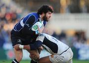 6 December 2008; Shane Horgan, Leinster, is tackled by Anthony Lagardere, Castres Olympique. Heineken Cup, Pool 2, Round 3, Leinster v Castres Olympique, RDS, Dublin. Picture credit: Brendan Moran / SPORTSFILE
