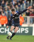 6 December 2008; Jonathan Sexton, Leinster, kicks a penalty. Heineken Cup, Pool 2, Round 3, Leinster v Castres Olympique, RDS, Dublin. Picture credit: Brendan Moran / SPORTSFILE