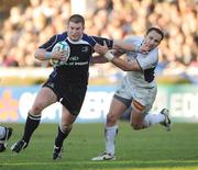 6 December 2008; Sean O' Brien, Leinster, is tackled by Anthony Lagardere, Castres Olympique. Heineken Cup, Pool 2, Round 3, Leinster v Castres Olympique, RDS, Dublin. Picture credit: Diarmuid Greene / SPORTSFILE