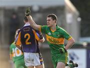 7 December 2008; Rhode's Niall McNamee celebrates after scoring his side's first goal. AIB Leinster Senior Club Football Championship Final, Kilmacud Crokes v Rhode, Parnell Park, Dublin. Picture credit: Brian Lawless / SPORTSFILE