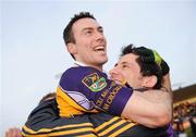 7 December 2008; Kilmacud Crokes' Ray Cosgrove, left, celebrates with team-mate Nicky McGrath after the match. AIB Leinster Senior Club Football Championship Final, Kilmacud Crokes v Rhode, Parnell Park, Dublin. Picture credit: Brian Lawless / SPORTSFILE
