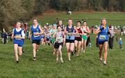 7 December 2008; Eventual winner, Siofra Cleirigh-Buttner ,447, Dublin, leads the field at the start of the Girl's Under 15 race. Woodie’s DIY Novice and Uneven Ages Championships, Ballyhaise, Co Cavan. Picture credit: Tomas Greally / SPORTSFILE