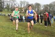 7 December 2008; Eventual winner, Ian Ward, Finn Valley A.C, battles it out with second place, Patrick Flynn, Waterford. Woodie’s DIY Novice and Uneven Ages Championships. Ballyhaise, Co Cavan. Picture credit: Tomas Greally / SPORTSFILE
