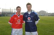 7 December 2008; Meath players Brendan Murphy, right, and Stephen Bray before the start of the Vodafone GAA All-Star game. GAA Football All-Stars Tour, Páirc na nGael, Treasure Island, San Francisco, USA. Picture credit: Ray McManus / SPORTSFILE