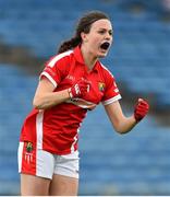 3 August 2015; Hannah Looney, Cork, celebrates an early point. TG4 Ladies Football All-Ireland Minor A Championship Final, Cork v Galway. Semple Stadium, Thurles, Co. Tipperary. Picture credit: Ramsey Cardy / SPORTSFILE