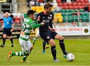 7 August 2015; Ger O'Brien, St. Patrick's Athletic, in action against Brandon Miele, Shamrock Rovers. SSE Airtricity League Premier Division, Shamrock Rovers v St. Patrick's Athletic, Tallaght Stadium, Tallaght, Co. Dublin. Picture credit: David Maher / SPORTSFILE