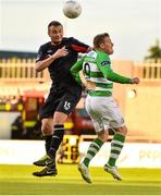 7 August 2015; Kenny Browne, St. Patrick's Athletic, in action against Danny North, Shamrock Rovers. SSE Airtricity League Premier Division, Shamrock Rovers v St. Patrick's Athletic, Tallaght Stadium, Tallaght, Co. Dublin. Picture credit: David Maher / SPORTSFILE