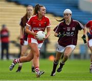 3 August 2015; Beatrice Casey, Cork, in action against Shauna Hynes, Galway. TG4 Ladies Football All-Ireland Minor A Championship Final, Cork v Galway. Semple Stadium, Thurles, Co. Tipperary. Picture credit: Ramsey Cardy / SPORTSFILE