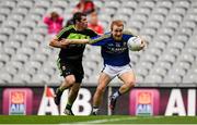 8 August 2015; Thomas Hickey, Kerry, in action against Barry Leonard, Mayo. GAA Football All-Ireland Junior Championship Final. Kerry v Mayo, Croke Park, Dublin. Picture credit: Stephen McCarthy / SPORTSFILE