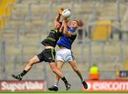 8 August 2015; Gavin Crowly, Kerry, in action against Darren Durcan, Mayo. GAA Football All-Ireland Junior Championship Final, Kerry v Mayo, Croke Park, Dublin. Picture credit: Sam Barnes / SPORTSFILE