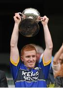 8 August 2015; Kerry captain Alan O'Donoghue lifts the cup following his side's victory. GAA Football All-Ireland Junior Championship Final. Kerry v Mayo, Croke Park, Dublin. Picture credit: Stephen McCarthy / SPORTSFILE