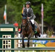 8 August 2015; Cian O'Connor, Ireland, competing on  Be Gentle, during the JLT Dublin Stakes during the Discover Ireland Dublin Horse Show 2015. RDS, Ballsbridge, Dublin. Picture credit: Matt Browne / SPORTSFILE