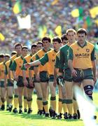 20 September 1992; The Donegal team during the Pre-match parade. All Ireland Football Championship Final, Dublin v Donegal, Croke Park, Dublin. Picture credit; Ray McManus / SPORTSFILE