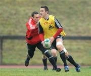 10 December 2008; Munster's Niall Ronan in action against Kieran Lewis during squad training. University of Limerick, Limerick. Picture credit: Matt Browne / SPORTSFILE