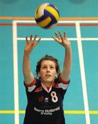 10 December 2008; Chloe Campbell, St Mary's College, sets the ball up for a team-mate. All-Ireland Schools Senior A Volleyball Championship Final, Mount St Michael Secondary School, Claremorris, Co. Mayo v St Mary's College, Naas, Co. Kildare, UCD Sports Arena, Belfield, Dublin. Picture credit: Brendan Moran / SPORTSFILE