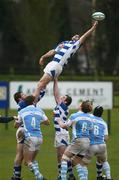 13 December 2008; Ali Birch, Dungannon, attempts to take the ball in the lineout. AIB League Division 1, Dungannon v Garryowen, Stevenson Park, Dungannon, Co. Tyrone. Picture credit: Oliver McVeigh / SPORTSFILE