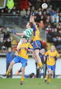 14 December 2008; Sean O'Hare, Ballinacourty, in action against Michael O'Gorman and Shane Walsh, left, The Nire. Waterford Senior Football Final Replay, Ballinacourty v The Nire, Fraher Field, Dungarvan, Co. Waterford. Picture credit: Matt Browne / SPORTSFILE