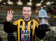 14 December 2008; Oisin McConville, Crossmaglen Rangers, celebrates with the cup after winning his third title in a row. AIB Ulster Senior Club Football Championship Final Replay, Crossmaglen Rangers v Ballinderry, Brewster Park, Enniskillen, Co. Fermanagh. Picture credit: Oliver McVeigh / SPORTSFILE
