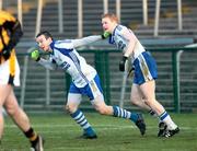 14 December 2008; James Bateson, Ballinderry, celebrates with Colin Devlin after scoring a second half goal against Crossmaglen Rangers. AIB Ulster Senior Club Football Championship Final Replay, Crossmaglen Rangers v Ballinderry, Brewster Park, Enniskillen, Co. Fermanagh. Picture credit: Oliver McVeigh / SPORTSFILE