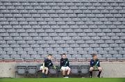 15 December 2008; Scoil Aine players, from left, Eoin Timmons, Callum Buchanan and Tadhg Beahan look on from the substitutes bench during their side's victory over Star of the Sea. Allianz Cumann na mBunscol Football Finals 2008, Corn Clanna Gael Final, Scoil Aine, Lucan v Star of The Sea, Sandymount. Croke Park, Dublin. Picture credit: Brendan Moran / SPORTSFILE