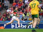 8 August 2015; Lee Keegan, Mayo, scores his side's second goal. GAA Football All-Ireland Senior Championship Quarter-Final, Donegal v Mayo, Croke Park, Dublin. Picture credit: Ray McManus / SPORTSFILE