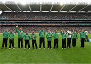 8 August 2015; Team Ireland athletes are presented to the attendees during half time. GAA Football All-Ireland Senior Championship Quarter-Final, Donegal v Mayo, Croke Park, Dublin. Picture credit: Ray McManus / SPORTSFILE